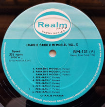 Load image into Gallery viewer, Charlie Parker :  Charlie Parker Memorial Volume 5 (LP, Comp, Mono)
