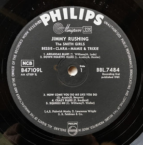 Jimmy Rushing : The Smith Girls, Bessie - Clara - Mamie & Trixie (The Songs They Made Famous) (LP, Album, Mono)