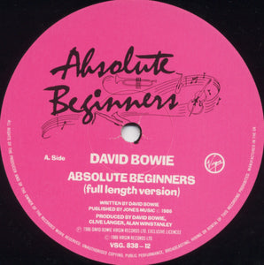 David Bowie : Absolute Beginners (Full Length Version) (12", Single, Gat)