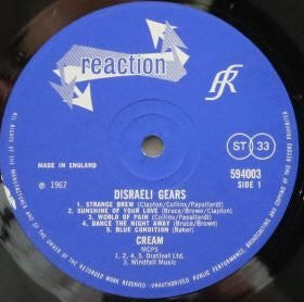 Cream (2) : Disraeli Gears (LP, Album, Lam)