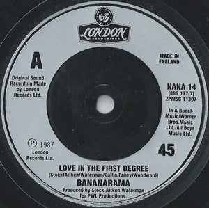 Bananarama : Love In The First Degree (7", Single)