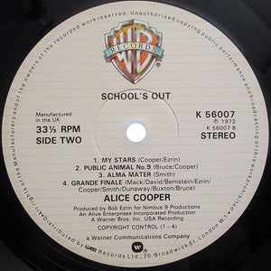 Alice Cooper : School's Out (LP, Album, RE)