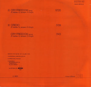 Romie Singh : Cry Freedom (12", Maxi)