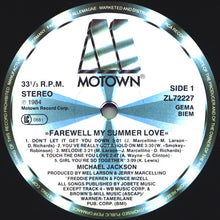 Load image into Gallery viewer, Michael Jackson : Farewell My Summer Love (LP, Album)
