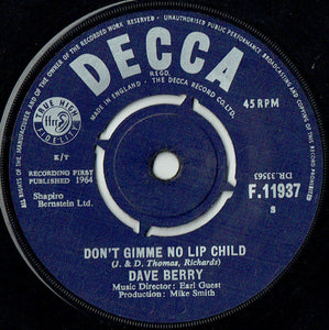 Dave Berry : The Crying Game (7", Single)