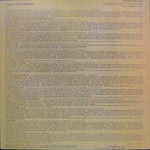 Carole King : Tapestry (LP, Album, Whi)