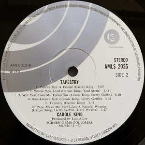 Carole King : Tapestry (LP, Album, Whi)
