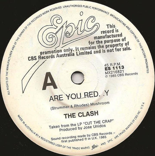 The Clash : Are You Red. .Y (7