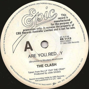 The Clash : Are You Red. .Y (7", Single, Promo)