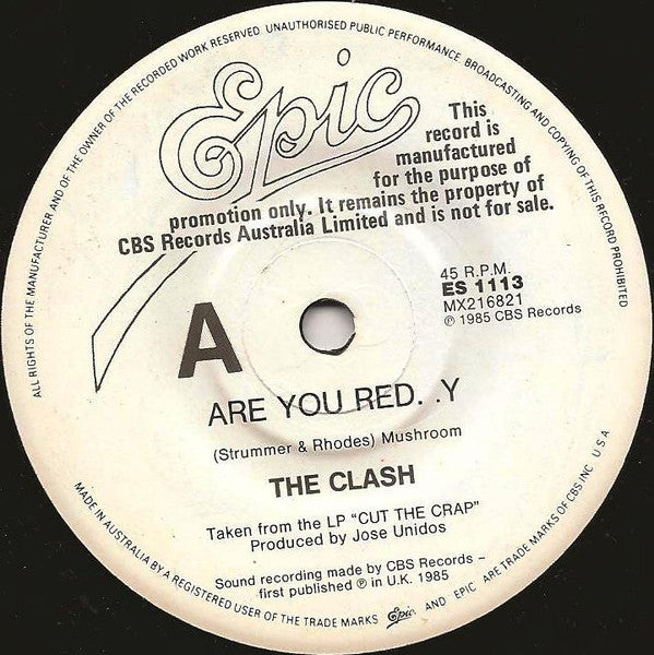The Clash : Are You Red. .Y (7