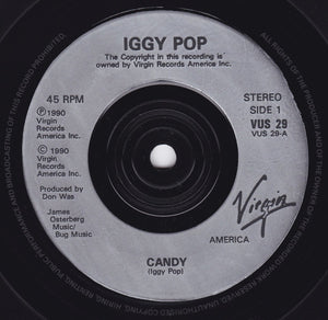 Iggy Pop : Candy (7", Single, Sil)