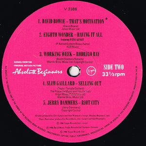 Various : Absolute Beginners - The Musical (Songs From The Original Motion Picture)  (LP, Album)
