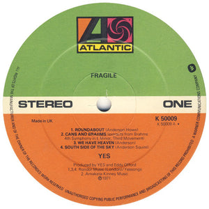 Yes : Fragile (LP, Album, RP, Gat)