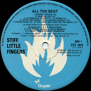 Stiff Little Fingers : All The Best (2xLP, Comp)