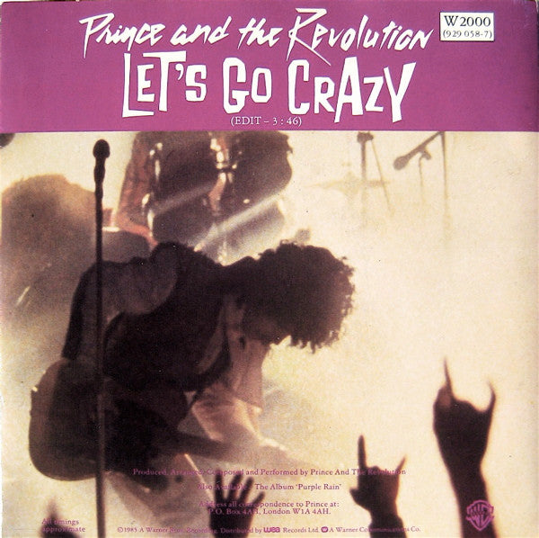 Prince And The Revolution : Let's Go Crazy / Take Me With U (7