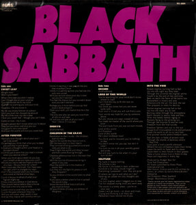 Black Sabbath : Master Of Reality (LP, Album, RE)