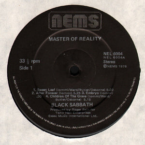 Black Sabbath : Master Of Reality (LP, Album, RE)