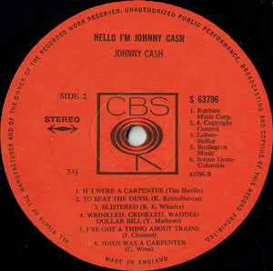 Johnny Cash : Hello, I'm Johnny Cash (LP, Album)