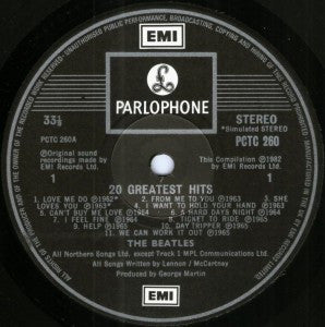 The Beatles : 20 Greatest Hits (LP, Comp, Fir)