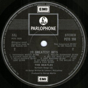 The Beatles : 20 Greatest Hits (LP, Comp, Fir)