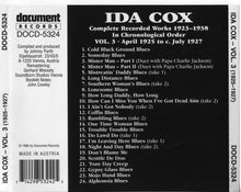 Load image into Gallery viewer, Ida Cox : Complete Recorded Works 1923-1938 In Chronological Order Volume 3 (1925-1927) (CD, Comp, RE)
