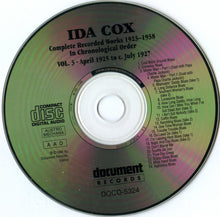 Load image into Gallery viewer, Ida Cox : Complete Recorded Works 1923-1938 In Chronological Order Volume 3 (1925-1927) (CD, Comp, RE)
