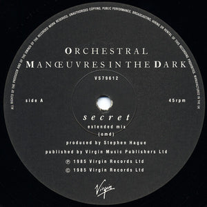 Orchestral Manœuvres In The Dark* : Secret (12", Single)