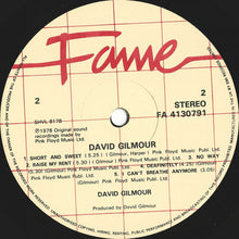 Load image into Gallery viewer, David Gilmour : David Gilmour (LP, Album, RE)
