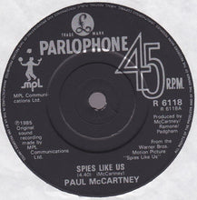Load image into Gallery viewer, Paul McCartney : Spies Like Us (7", Single, Pap)
