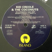 Load image into Gallery viewer, Kid Creole And The Coconuts : I'm A Wonderful Thing, Baby (Brothers In Rhythm Remix) (12", Promo)
