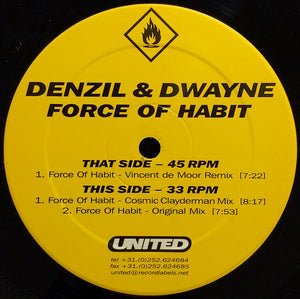 Denzil & Dwayne : Force Of Habit (12")