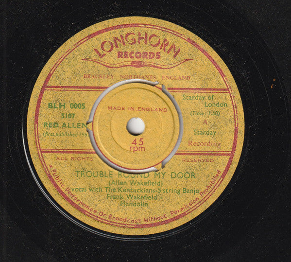 Red Allen (2) And The Kentuckians : Trouble Round My Door (7