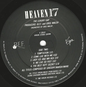 Heaven 17 : The Luxury Gap (LP, Album, CBS)