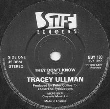 Load image into Gallery viewer, Tracey Ullman : They Don&#39;t Know (7&quot;, Single)
