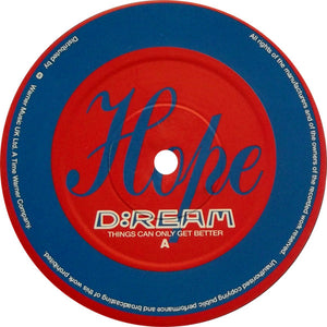 D:Ream : Things Can Only Get Better (12", Single, Ltd, 1 O)