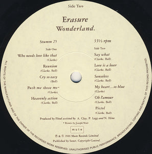 Erasure : Wonderland (LP, Album)