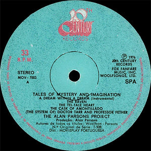 The Alan Parsons Project : Tales Of Mystery And Imagination (LP, Album, Gat)