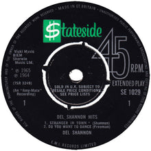 Load image into Gallery viewer, Del Shannon : Del Shannon Hits (7&quot;, EP)

