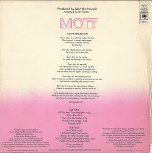 Mott The Hoople : Mott (LP, Album, Gat)
