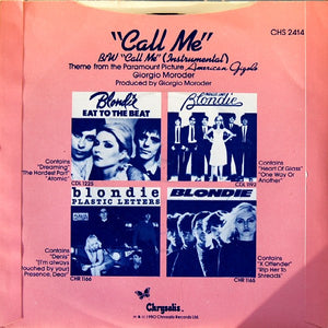 Blondie : Call Me (7", Single, Sil)