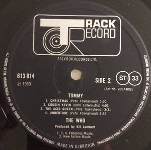 The Who : Tommy (2xLP, Album, RP)