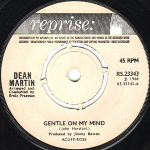 Dean Martin : Gentle On My Mind (7", Single)