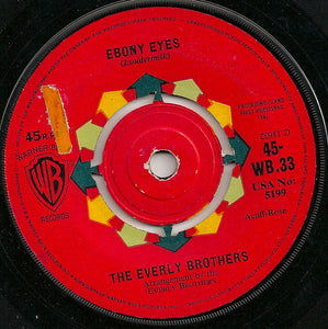 Everly Brothers : Walk Right Back / Ebony Eyes (7", Single)