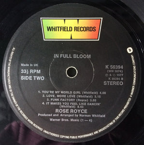 Rose Royce : In Full Bloom (LP, Album, RE, Gat)