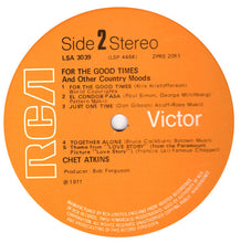 Load image into Gallery viewer, Chet Atkins : For The Good Times And Other Country Moods (LP, Album)
