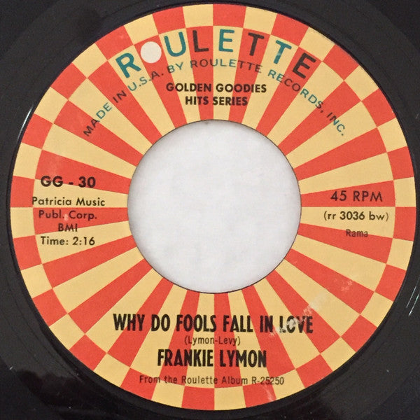 Frankie Lymon : Why Do Fools Fall In Love / I'm Not A Juvenile Delinquent (7