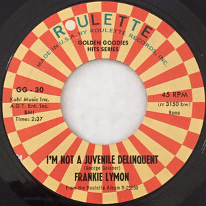 Frankie Lymon : Why Do Fools Fall In Love / I'm Not A Juvenile Delinquent (7", Single, RE, Styrene)