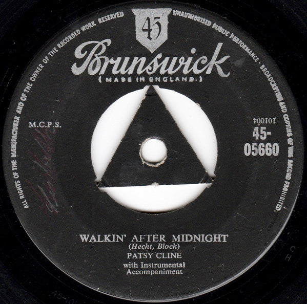 Patsy Cline : Walkin' After Midnight / A Poor Man's Roses (Or A Rich Man's Gold) (7