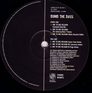 Bomb The Bass Featuring Carlton : One To One Religion (12", Single)