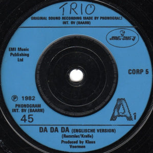 Trio : Da Da Da (7", Single, Red)